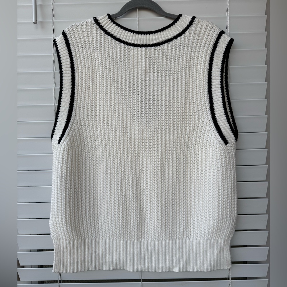 Abercrombie & Fitch Oversized Sweater Vest Grandpa Academia Y2K Tennis S #23 - Picture 10 of 10